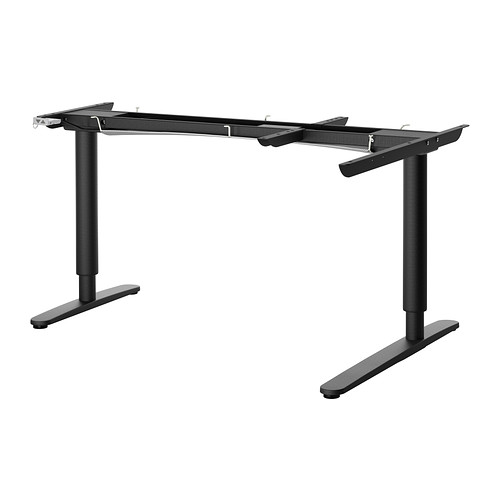 BEKANT Sit/stand underframe/corner table black IKEA