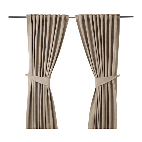 BLEKVIVA Curtains with tiebacks, 1 pair IKEA