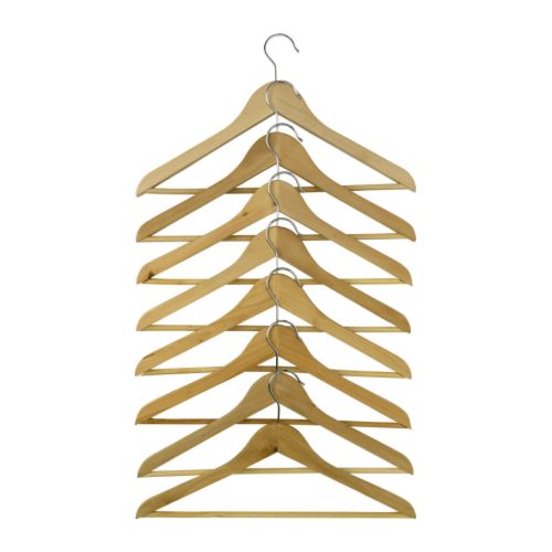 BUMERANG Curved clothes hanger natural, IKEA