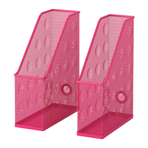 DOKUMENT Magazine file, set of 2 pink, IKEA