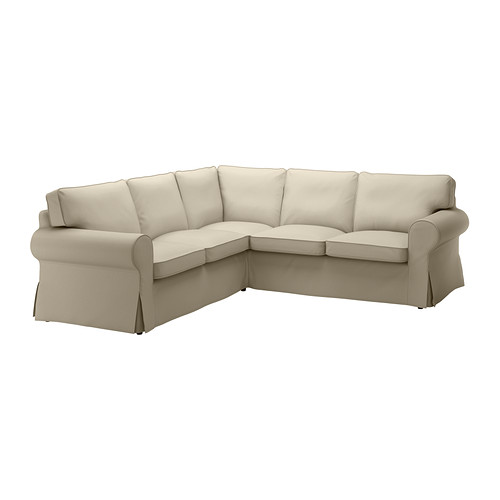 EKTORP Corner sofa 2+2 slipcover Tygelsjö beige IKEA