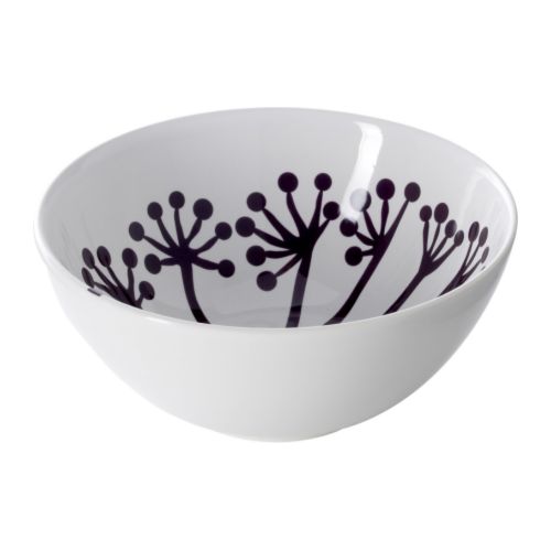 FÄRGRIK HÖGST Bowl, white, dark lilac Diameter: 6 " Height: 3 "  Diameter: 16 cm Height: 7 cm  