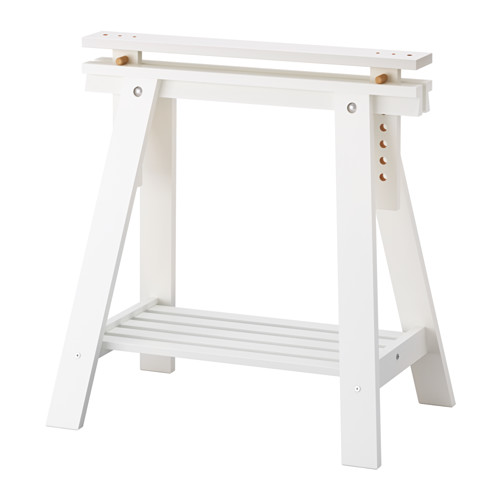 FINNVARD Trestle with shelf white IKEA
