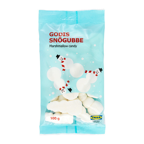 GODIS SNÖGUBBE Christmas marshmallow candy IKEA