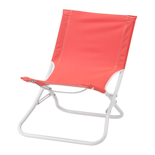 HÅMÖ Beach chair foldable/light red IKEA
