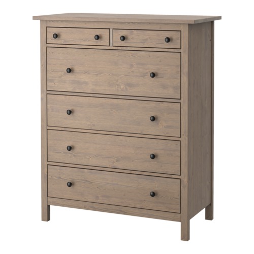 HEMNES 6-drawer chest IKEA Extra roomy drawers. Smooth running drawers with pull-out stop. Solid wood, a hardwearing natural material.