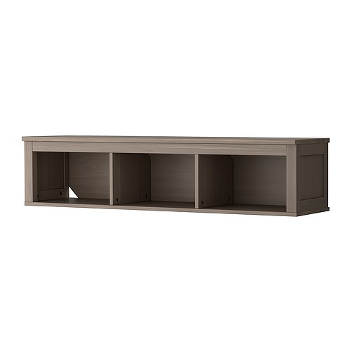 HEMNES Wall/bridging shelf IKEA Solid wood; gives a natural feel.