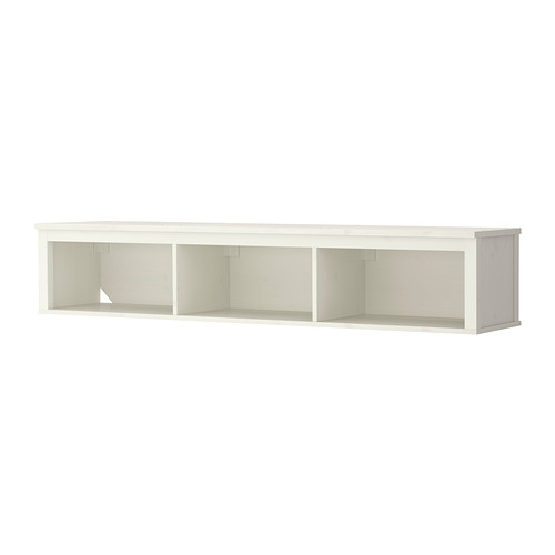 HEMNES Wall/bridging shelf IKEA Solid wood has a natural feel.