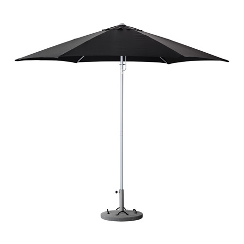 KARLSÖ / LÖKÖ Umbrella with base tilting black/gray IKEA
