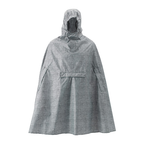 KNALLA Rain poncho black/white IKEA