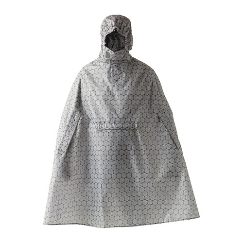 KNALLA Rain poncho gray/white IKEA