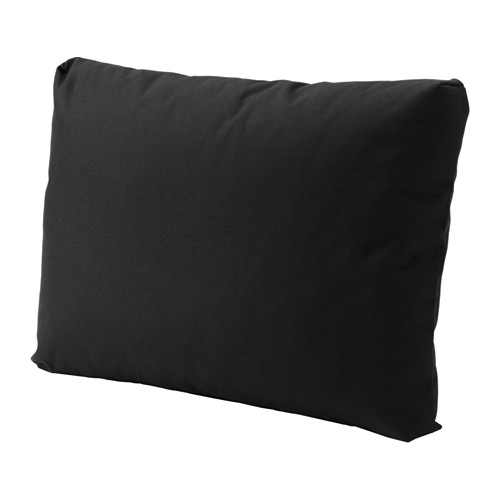 KUNGSÖ Back cushion, outdoor black, 24 3/8x17 3/8 " IKEA