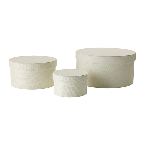 KVARNVIK Box, set of 3 white IKEA