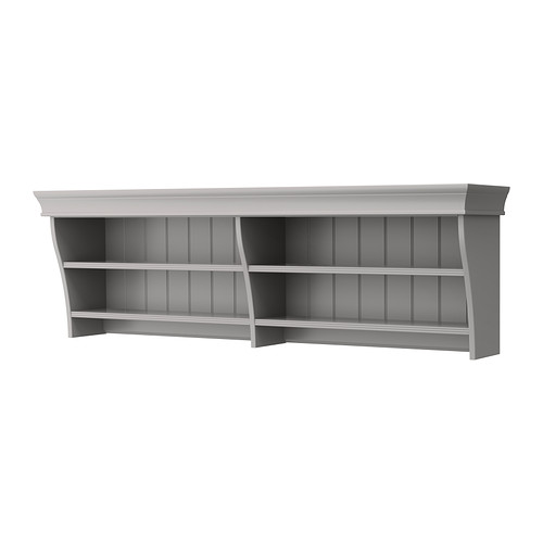 LIATORP Wall/bridging shelf gray IKEA