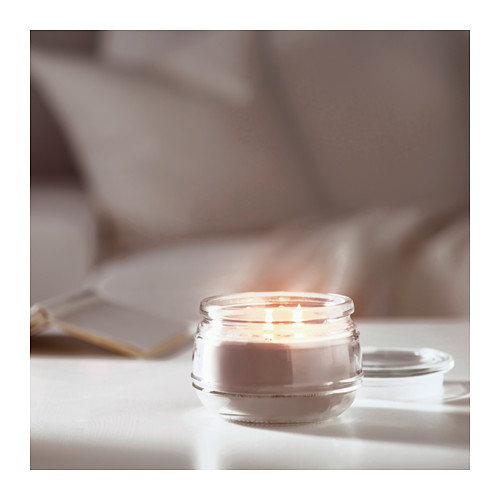 LUGGA Scented candle in glass, 2 wicks IKEA