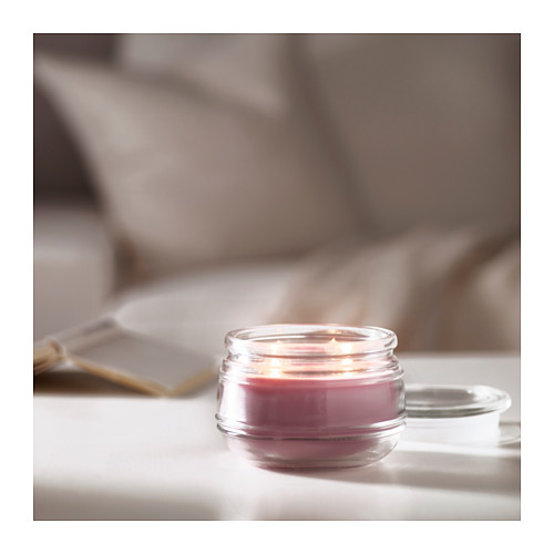 LUGGA Scented candle in glass, 2 wicks IKEA