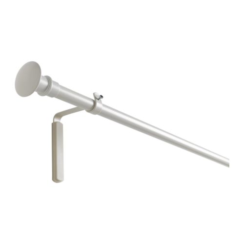 LUMMIG Curtain rod set, white Length: 79 " Max. load: 11 lb  Length: 200 cm Max. load: 5 kg  