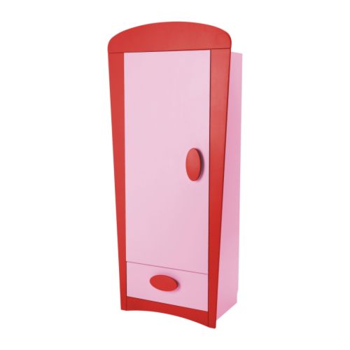 MAMMUT Wardrobe, pink, red Width: 33 1/8 " Depth: 19 5/8 " Height: 73 1/4 " Max load/shelf: 44 lb Width: 84 cm Depth: 50 cm Height: 186 cm Max load/shelf: 20.00 kg