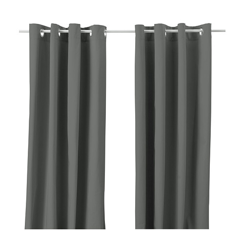 MERETE Curtains, 1 pair IKEA The thick curtains darken the room and provide privacy by preventing people outside from seeing into the room.