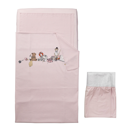NANIG 4-piece bed linen set for crib - IKEA