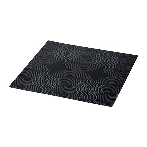 OMTYCKT Place mat, black Length: 15 " Width: 15 "  Length: 37 cm Width: 37 cm  