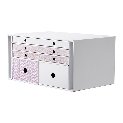 ORDNA Mini komoda z 5 szufladami IKEA Idealne do przechowywania papier formatu Letter, jak również zdjęcia, długopisy i drobne akcesoria.