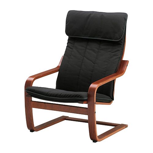 POÄNG Chair Alme black, medium brown IKEA