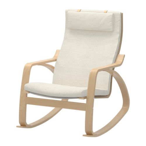 POÄNG Rocking chair, birch veneer, Dala natural Width: 26 3/4 " Depth: 37 " Height: 37 3/8 " Seat width: 22 " Seat depth: 19 5/8 " Seat height: 17 3/4 "  Width: 68 cm Depth: 94 cm Height: 95 cm Seat width: 56 cm Seat depth: 50 cm Seat height: 45 cm  