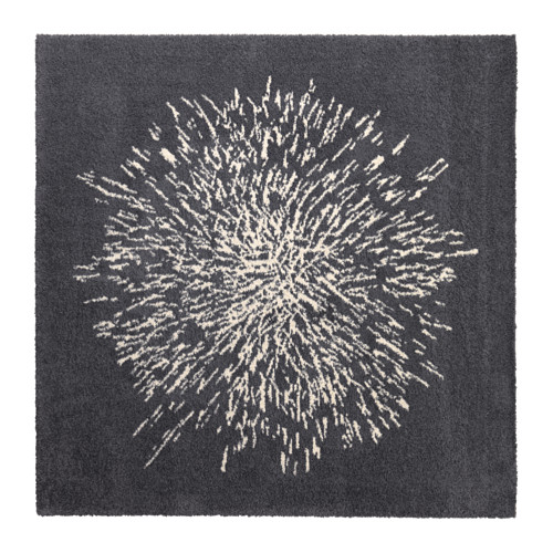 SANDERUM Rug, high pile gray/white IKEA