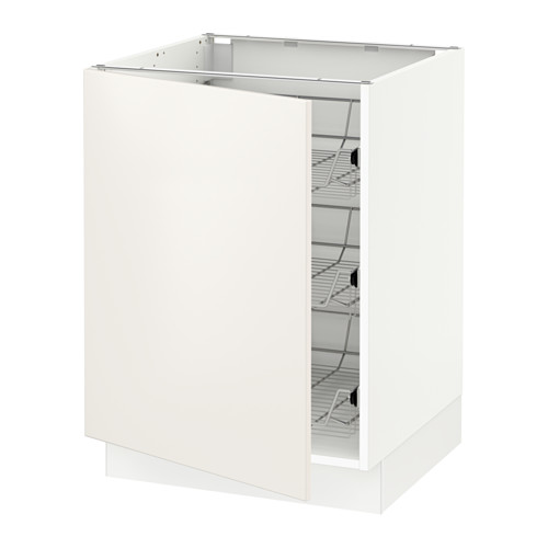 SEKTION Base with wire baskets white, Veddinge white