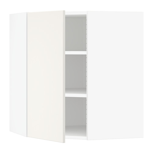 SEKTION Corner wall cabinet with shelves IKEA The door can be mounted to open to the left or right. 