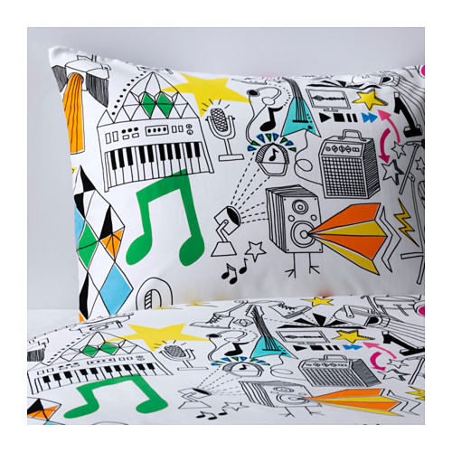 SILVERÖGA Duvet cover and pillowcase(s) IKEA The lyocell/cotton blend absorbs and draws moisture away from your body and keeps you dry all night long. 