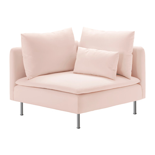 SÖDERHAMN Corner section cover - Samsta light pink - IKEA