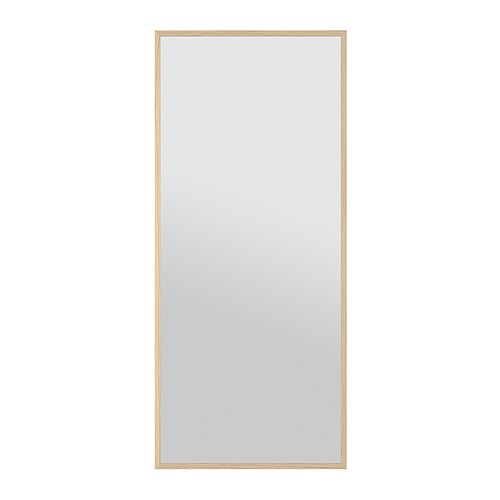 STAVE Mirror white stained oak effect, 27 1/2x63 " IKEA