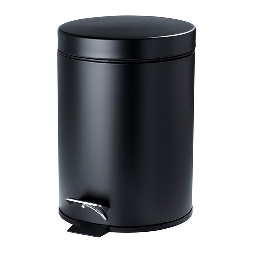 STRAPATS Pedal bin matte black, 1 gallon IKEA