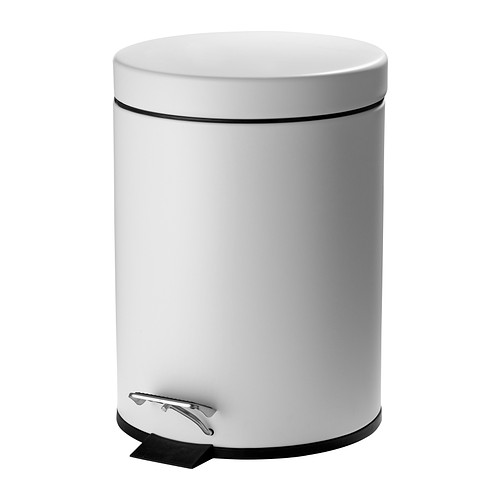 STRAPATS Pedal bin matte white, 1 gallon IKEA