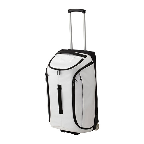 UPPTÄCKA Duffle bag on wheels white, IKEA