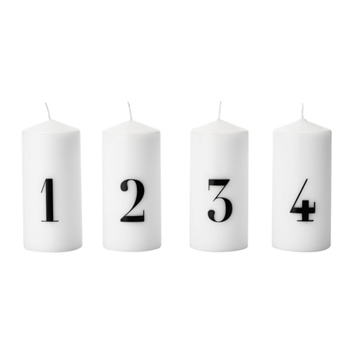 VINTER 2017 Unscented block candle IKEA