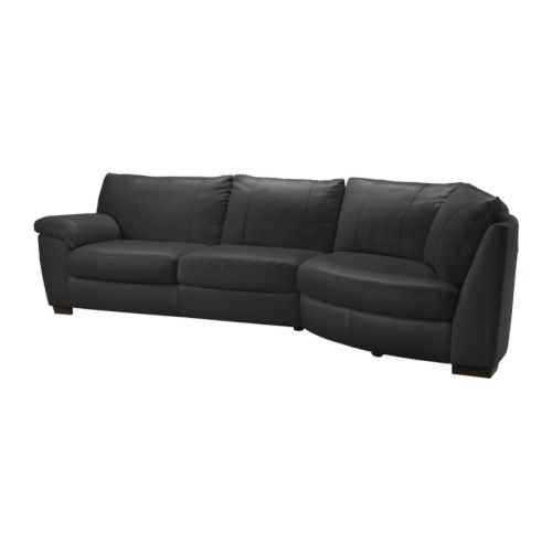 VRETA Corner sofa with arm left IKEA Soft, hardwearing and easy care leather is practical for families with children. 
