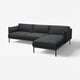 ÄPPLARYD كنبة بثلاث مقاعد مع أريكة طويلة, Gunnared أسود/رمادي