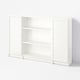 BILLY / OXBERG تشكيلة مكتبة مع أبواب, أبيض, ‎160x106 سم‏