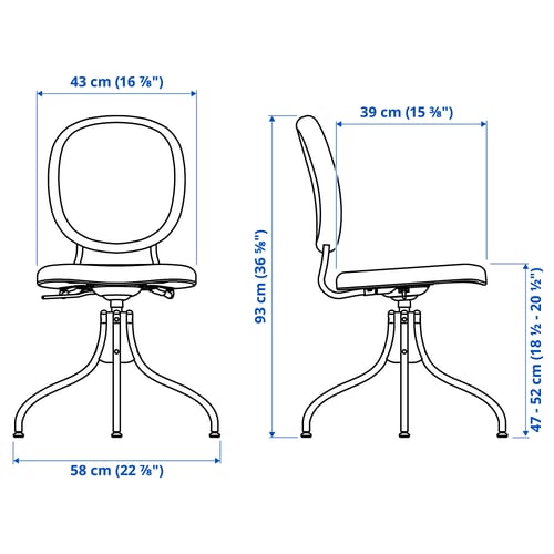 BJÖRKBERGET كرسي دوّار, Idekulla أزرق
