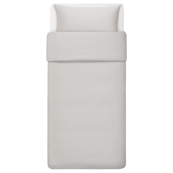 BLODNÄVA غطاء لحاف و غطاء مخدة, رمادي, 150x200/50x80 سم