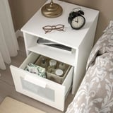 BRIMNES طاولة سرير جانبية, أبيض, ‎39x41 سم‏