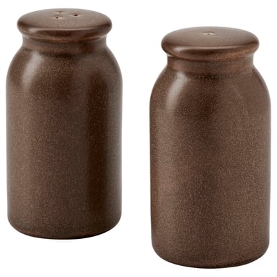 BRUGDHAJ ملاّحة ملح/فلفل، طقم من 2, بني, 9 سم