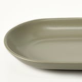 FÄRGKLAR صحن تقديم, مطفي أخضر, ‎27x14 سم‏
