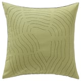 FRÖDD غطاء وسادة, أخضر/تطريز, ‎50x50 سم‏