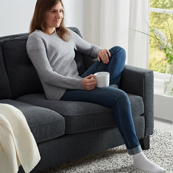 FRÖSLÖV كنبة 3 مقاعد, Hyllie رمادي غامق