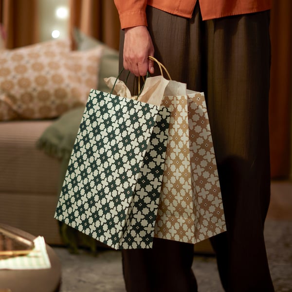 GOKVÄLLÅ كيس هدايا, أنماط مختلفة عدة ألوان, 26x35 سم