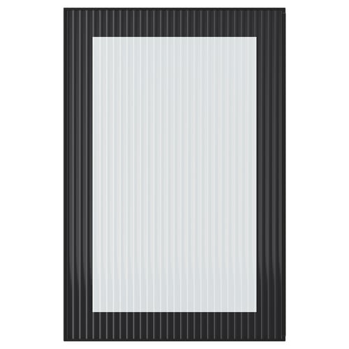 HEJSTA باب زجاج, فحمي/زجاج قصب, 40x60 سم